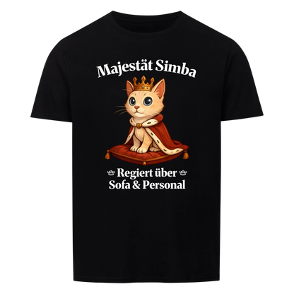 Majestät über Sofa und Personal