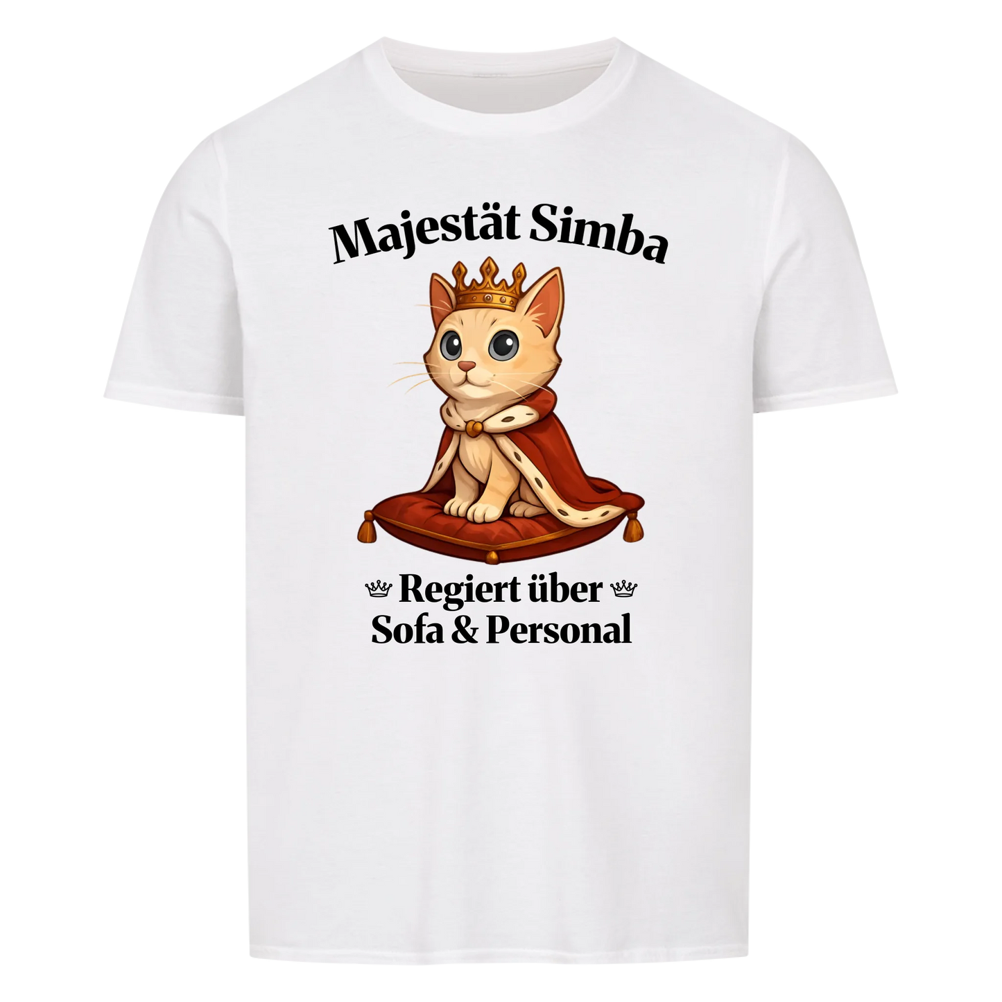 Majestät über Sofa und Personal