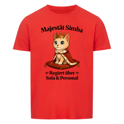 Majestät über Sofa und Personal