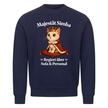 Majestät über Sofa und Personal