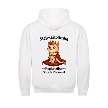 Majestät über Sofa und Personal