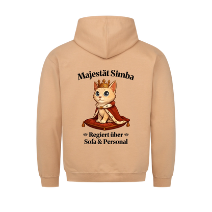 Majestät über Sofa und Personal