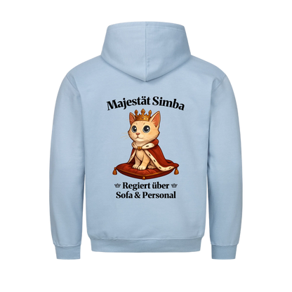 Majestät über Sofa und Personal