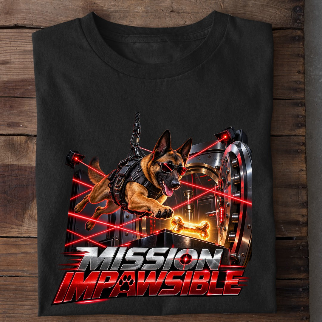 Mission Impawsible T-Shirt Mockup