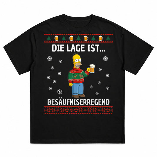 Besäufniserregende Lage von Homer - Christmas Tee
